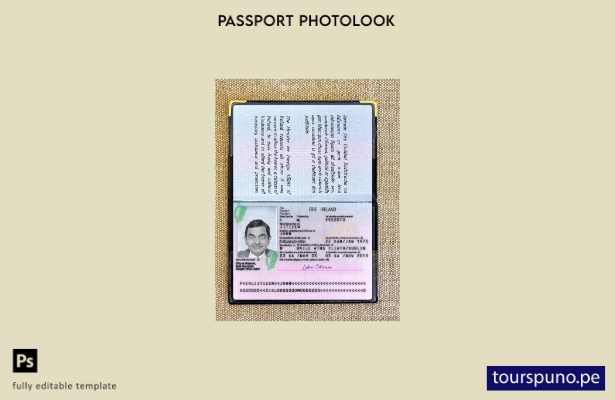 listo para imprimir la plantilla de aspecto fotográfico de la versión del pasapo